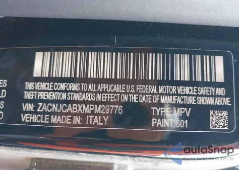 2021 Jeep Renegade Sport Fwd from USA, damaged, VIN ZACNJCABXMPM29776